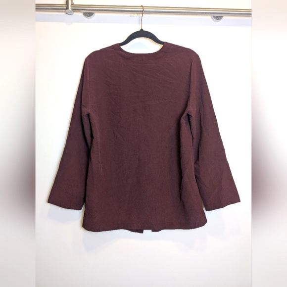 Chaus Vintage Burgundy Plum Purple Button Down Blouse Careerwear 80s 90s Size 8 - Picture 3 of 7